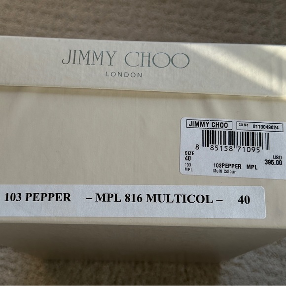 Jimmy Choo Pepper Holographic Python Leather Ankle Wrap Espadrilles Wedge Sandal - Picture 14 of 14